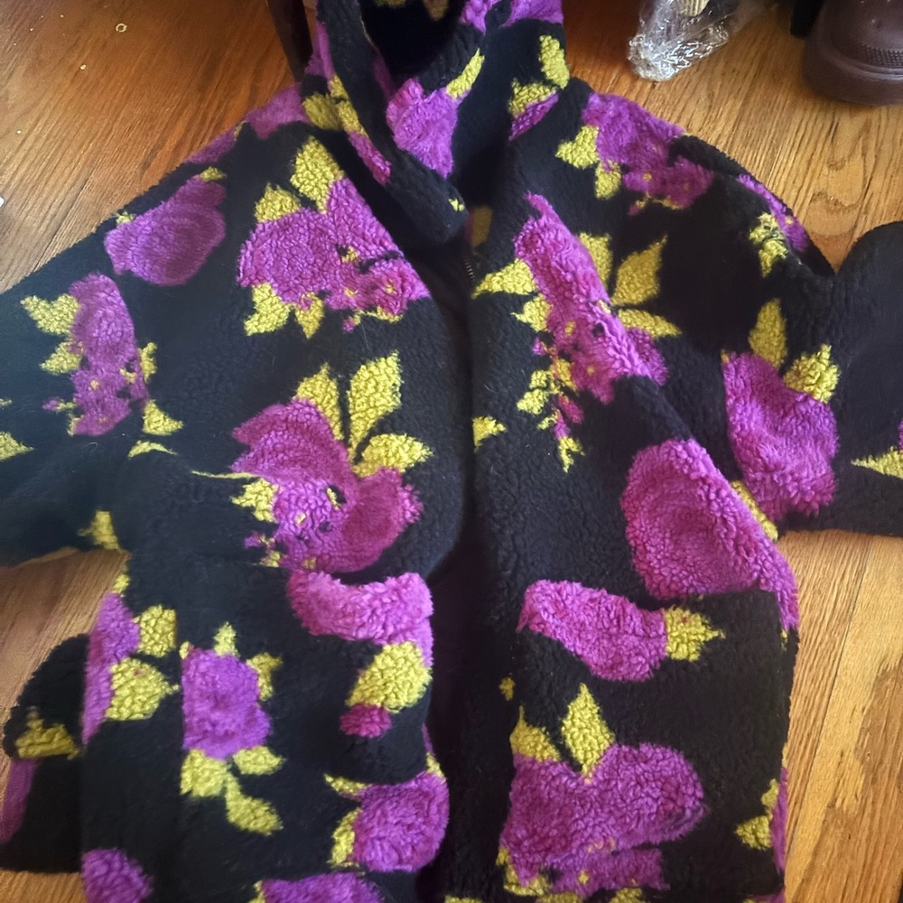 Current mood floral Sherpa jacket